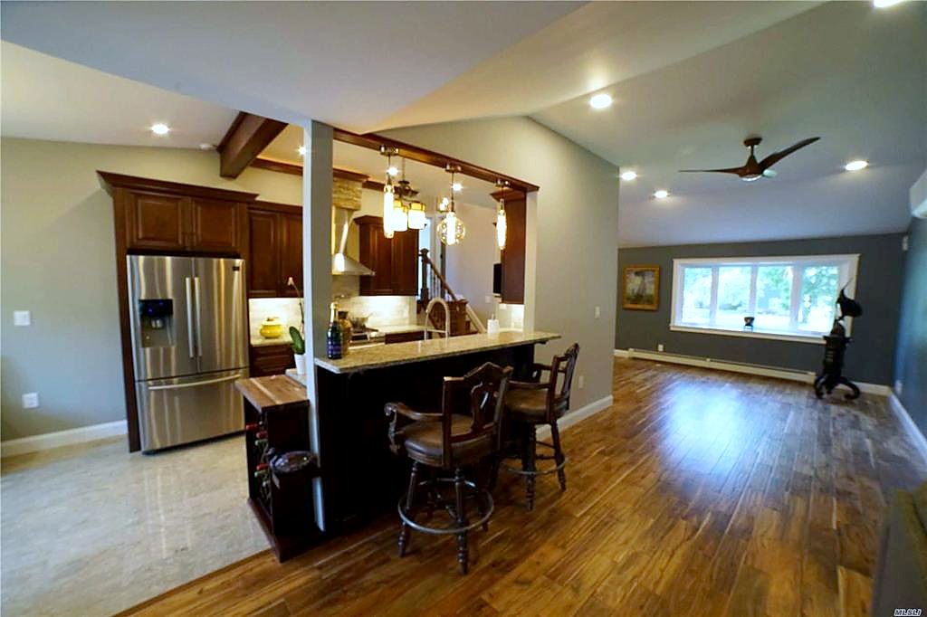 Open floor plan across the main level